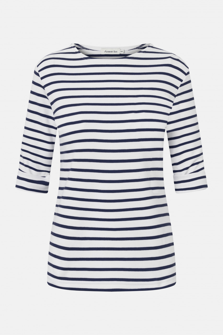 Armor Lux Cancale 3/4-Arm Streifenshirt weiß-marine Damen