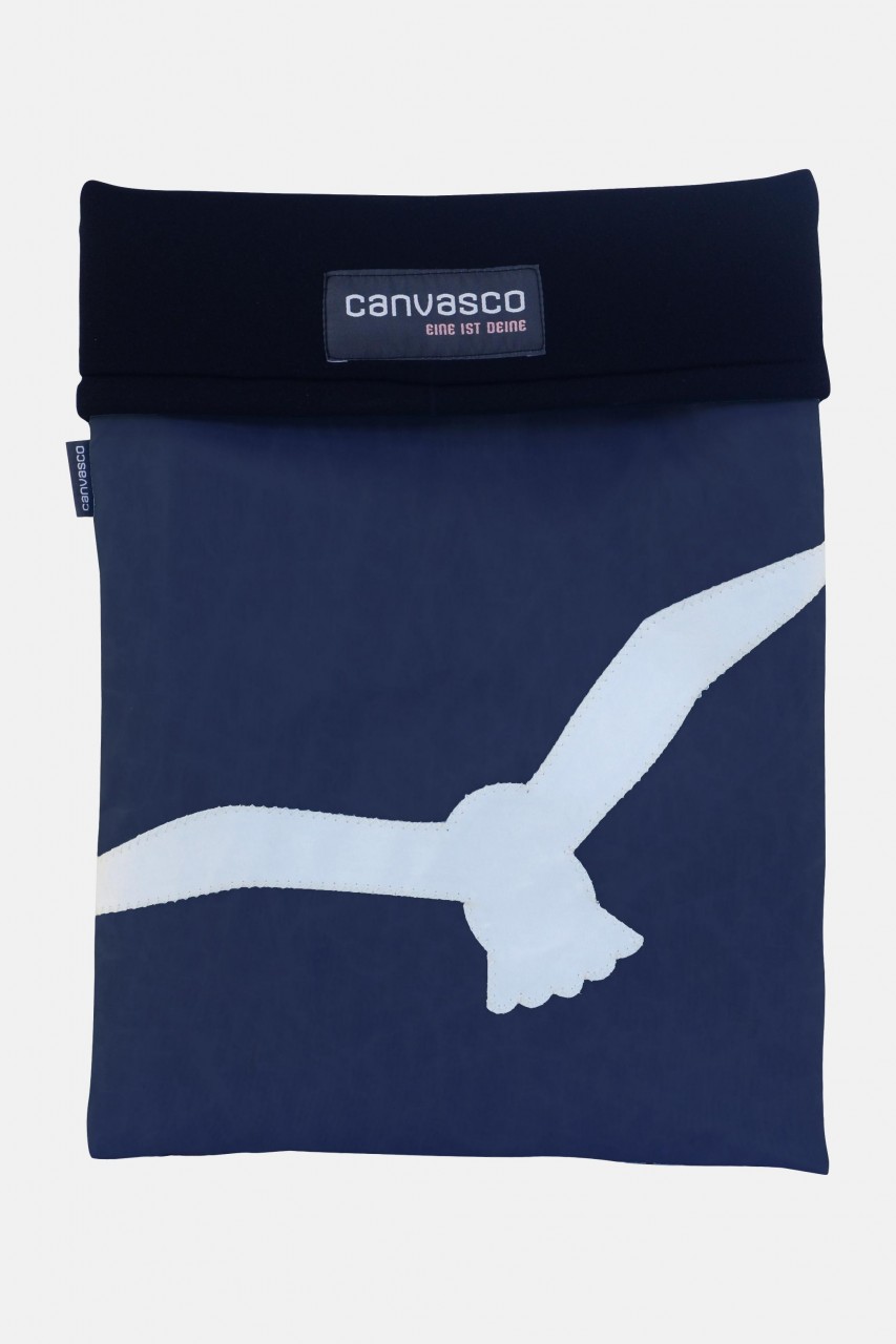 Canvasco Laptop 15 Tasche Möwe Blau-Weiß
