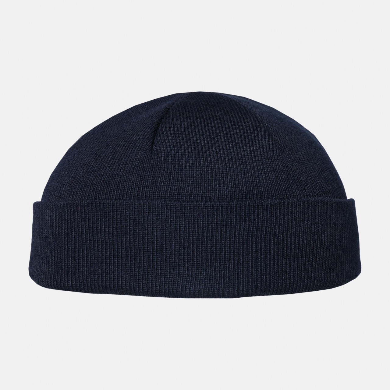 Hanseheld Strickmütze Seebär Baumwolle Dockermütze kurz flach - marine blau