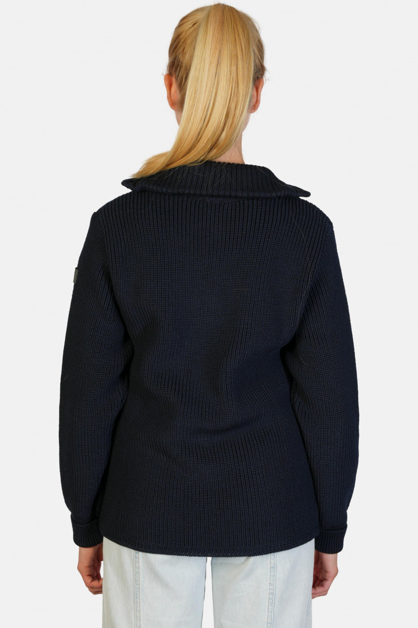 Damen Troyer Merino Blau GOTS