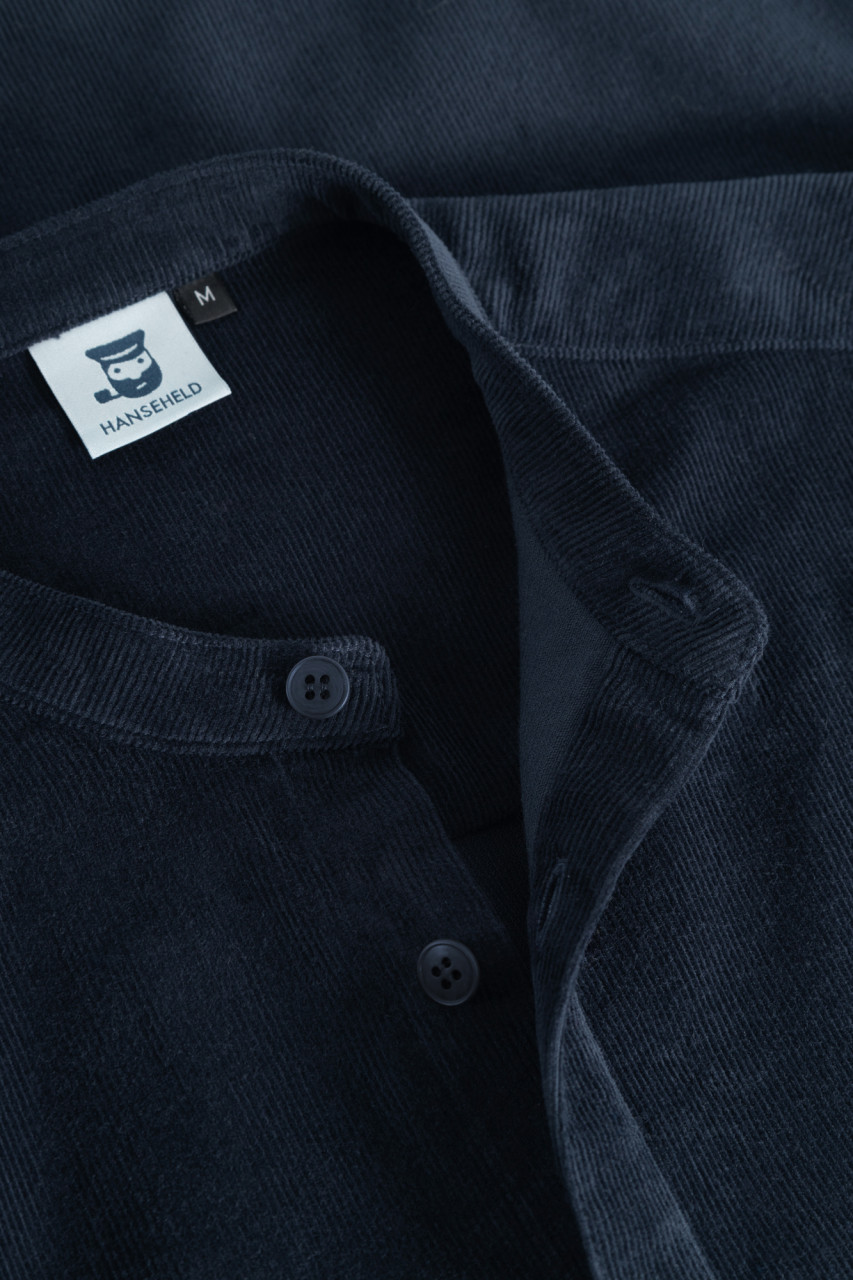 Hanseheld Cordhemd Herren Blau