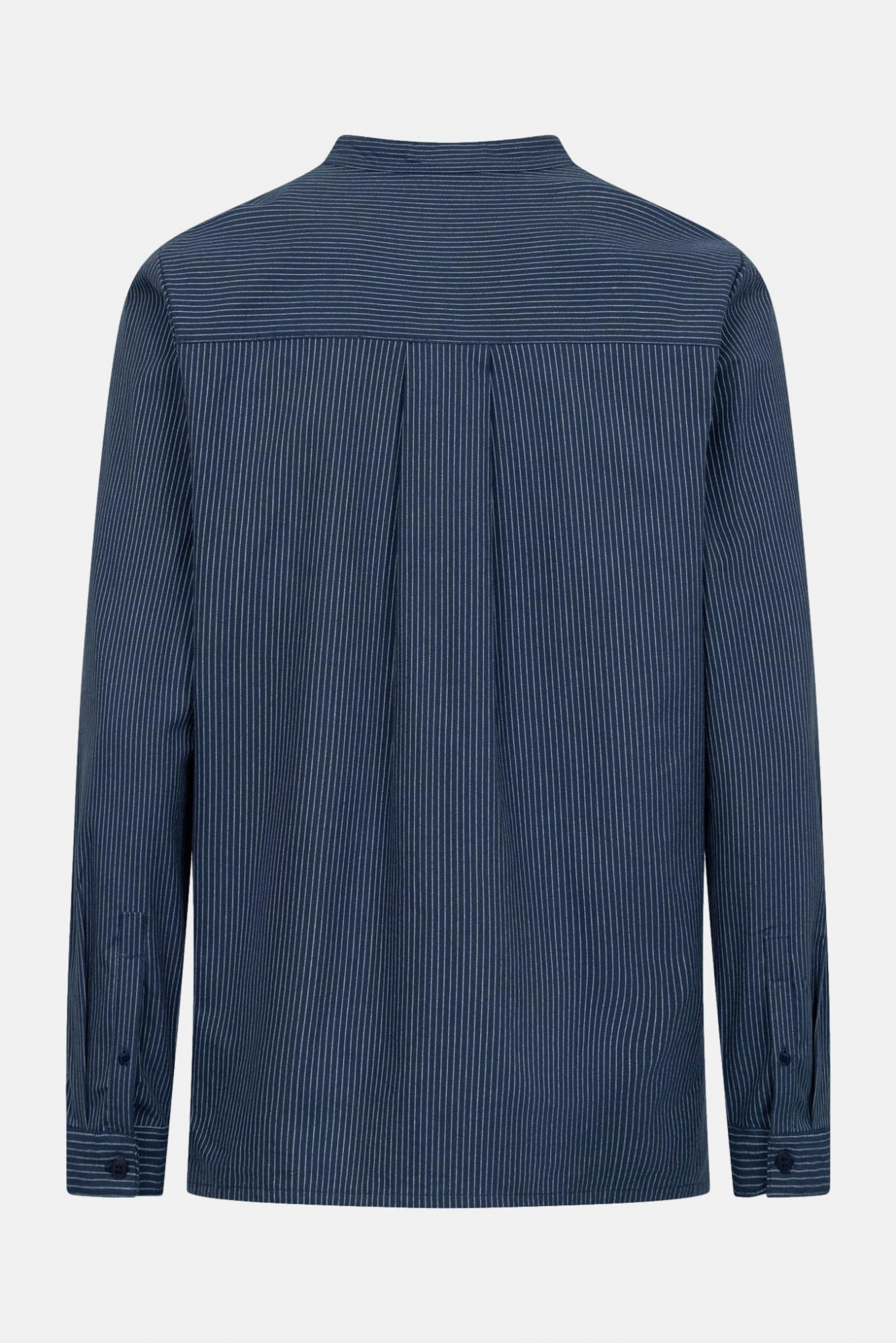 Hanseheld Fischerhemd Blau Schmal Gestreift GOTS Organic