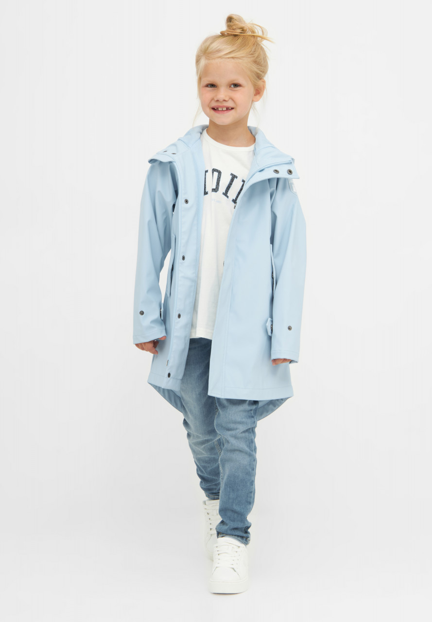 Derbe Kinder Regenjacke Traveby Friese Plain Hellblau