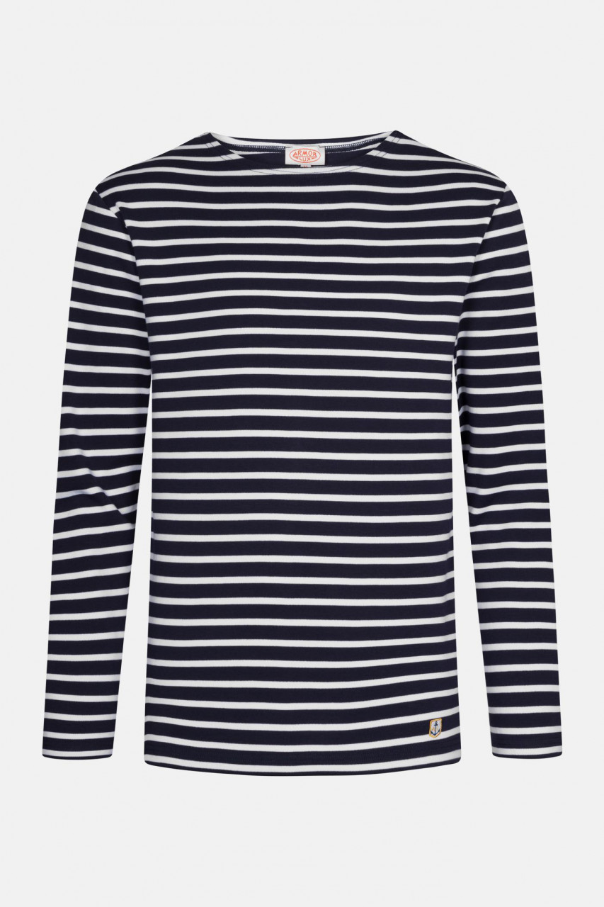 Armor Lux Streifenshirt Houat Dunkelblau Weiß Gestreift Herren Mariniere
