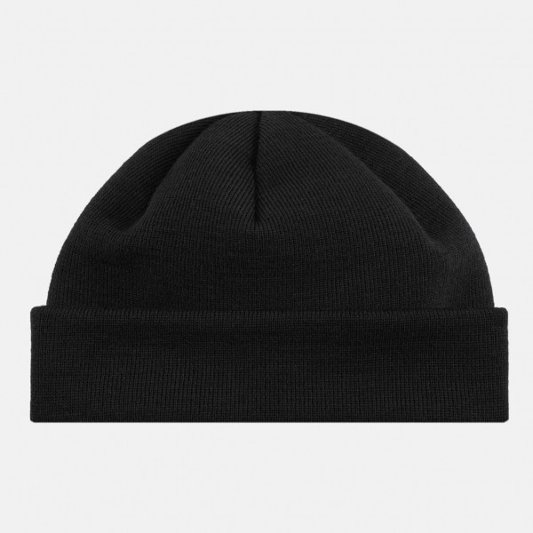 Hanseheld Strickmütze Seebär Merino Dockermütze kurz flach - schwarz