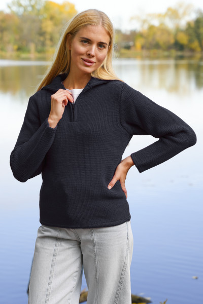 Troyer Damen Wolle Blau