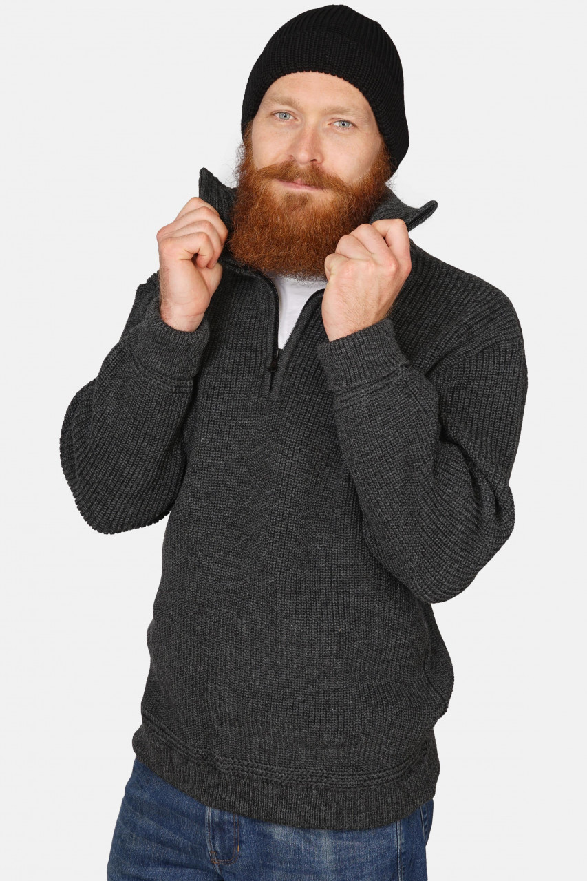 Troyer Hanseheld Wolle Herren Anthrazit