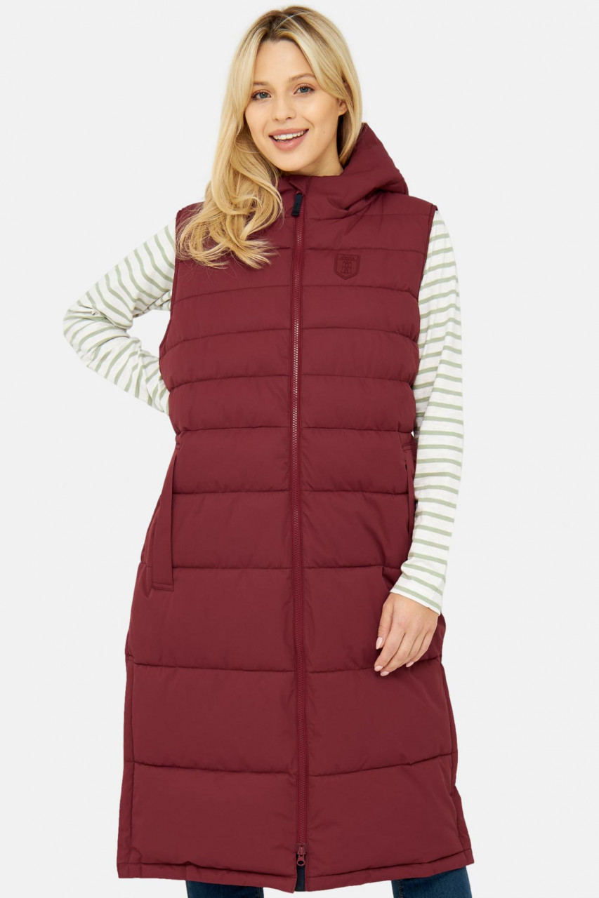 Derbe Vestholm Damen Winterjacke Red Gefüttert Tibetan Red