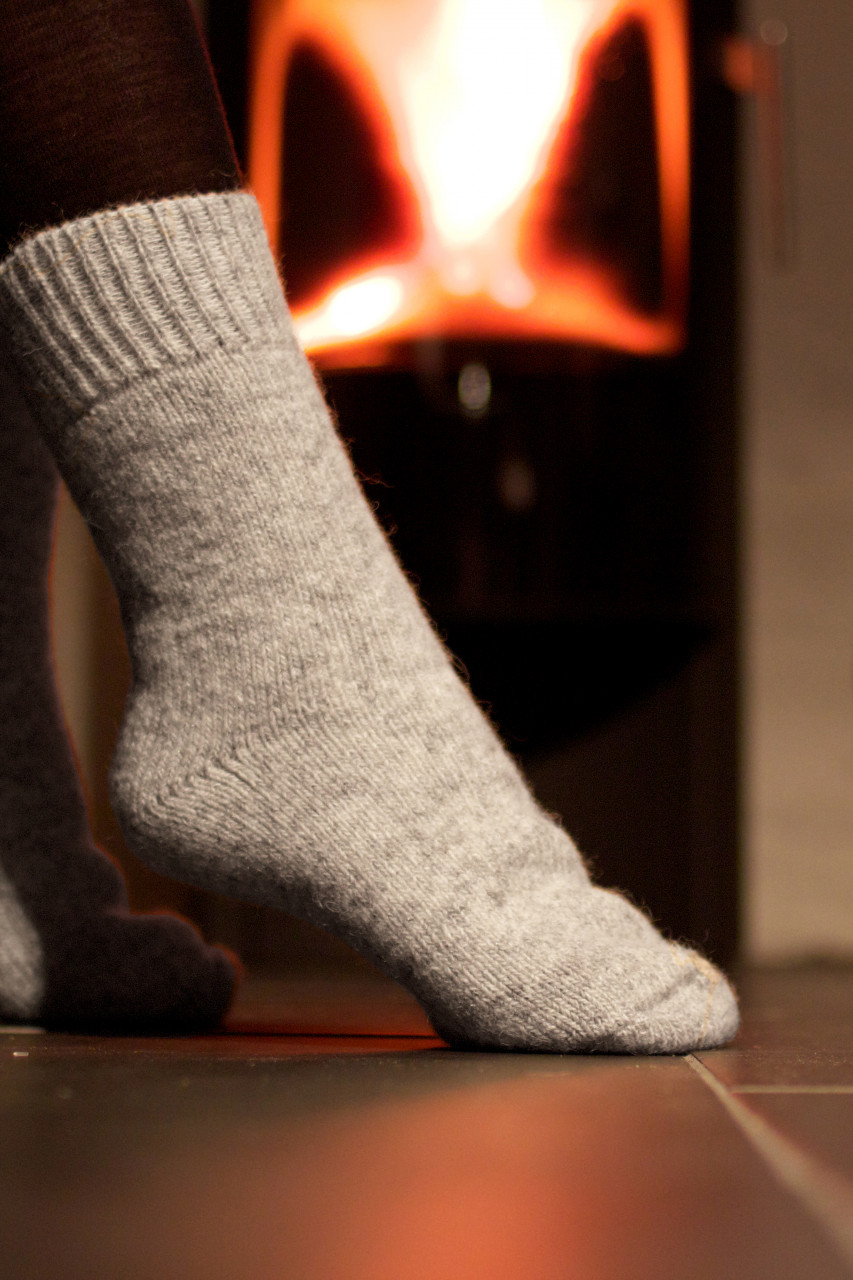 Bratens Wollsocken Grau