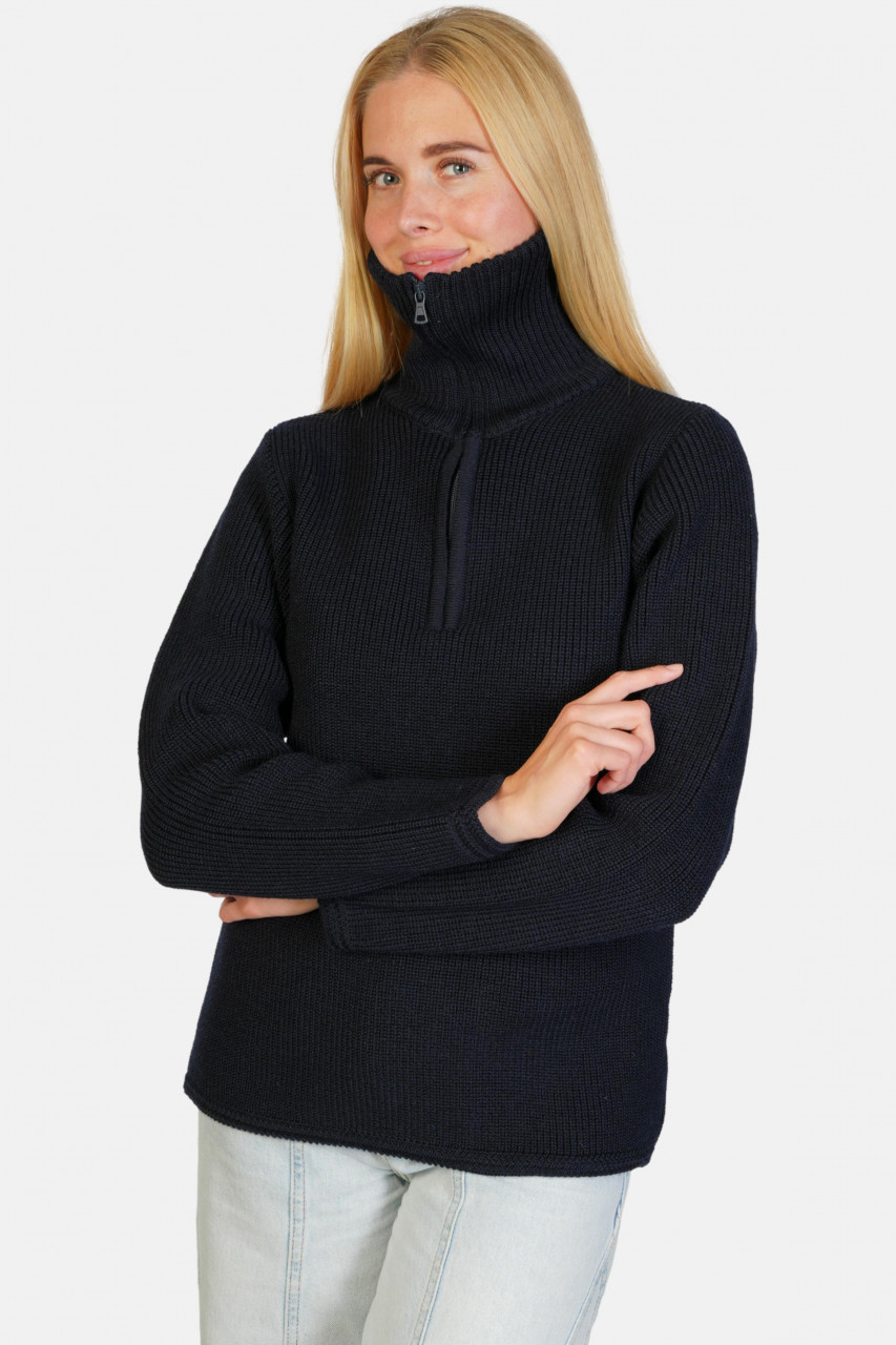 Troyer Damen Wolle Blau