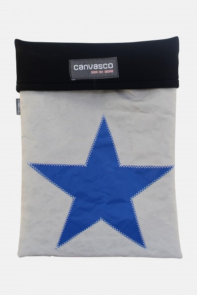 Canvasco Laptop 15 Tasche Stern Grau-Blau