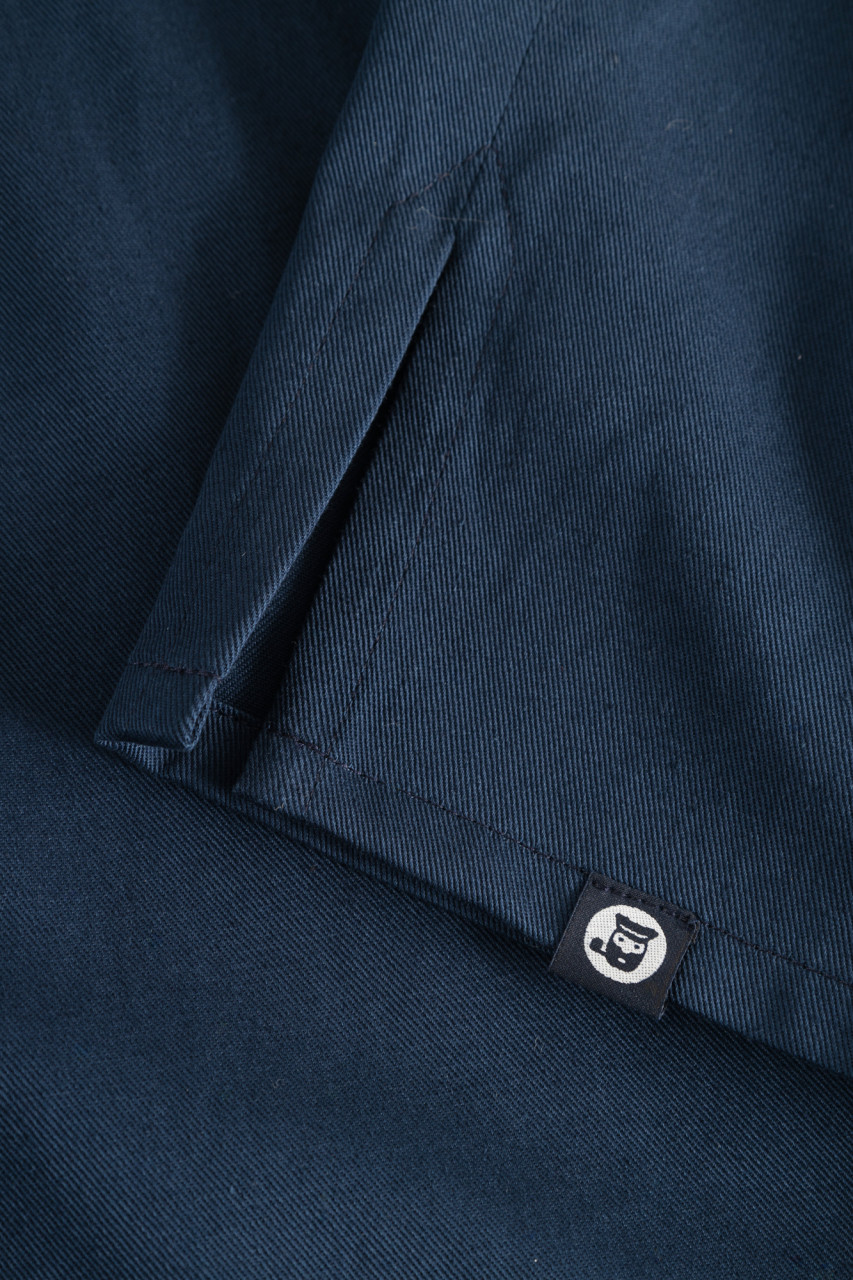 Hanseheld Fischerhemd Blau Uni GOTS Organic