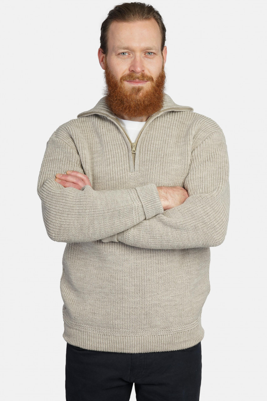 Troyer Hanseheld Wolle Herren Beige