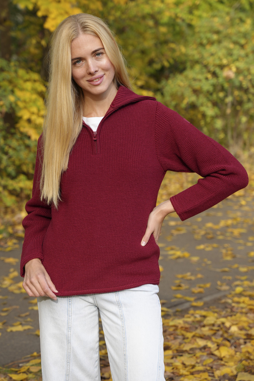 Troyer Damen Wolle Rot