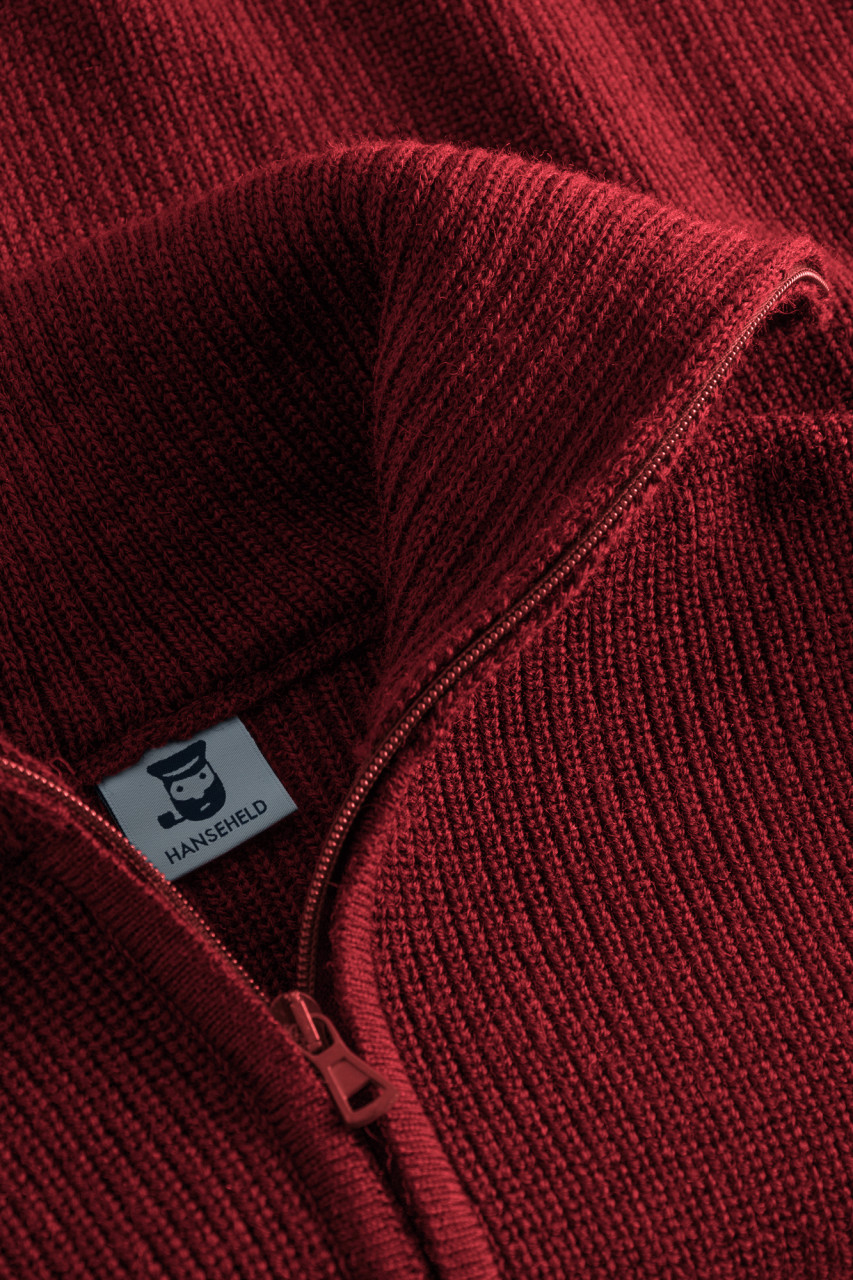 Damen Troyer Hanseheld Schurwolle Bordeaux