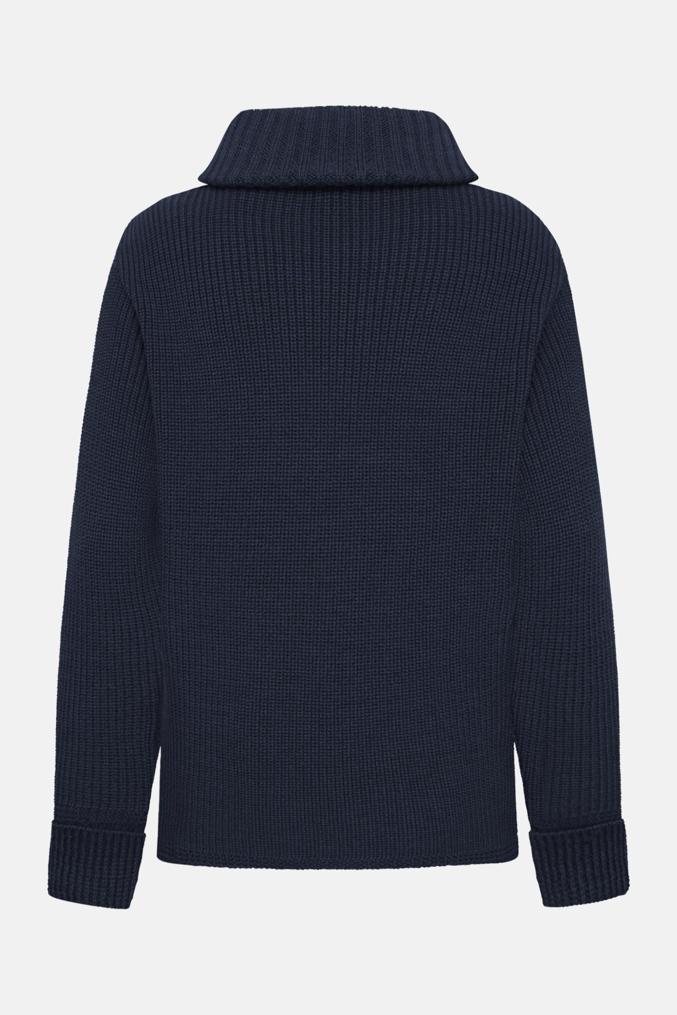 Damen Troyer Merino Blau GOTS