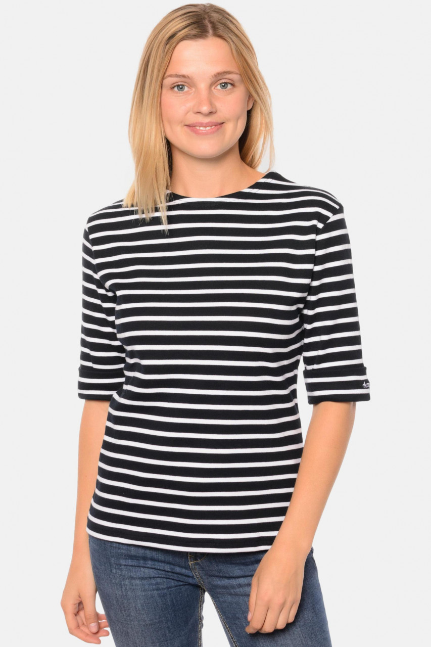 Armor Lux 3/4-Arm Streifenshirt marine-weiß Damen