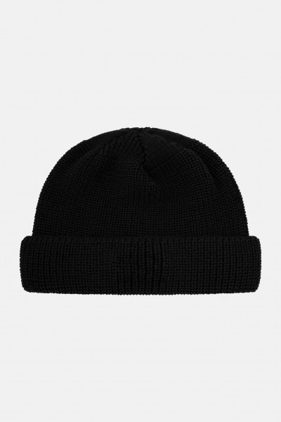 Elbe Strickmütze Watchcap Schwarz Dockermütze kurz