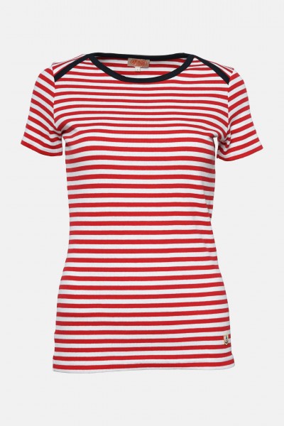 Armor Lux Damen T-Shirt Rot Weiß Heritage