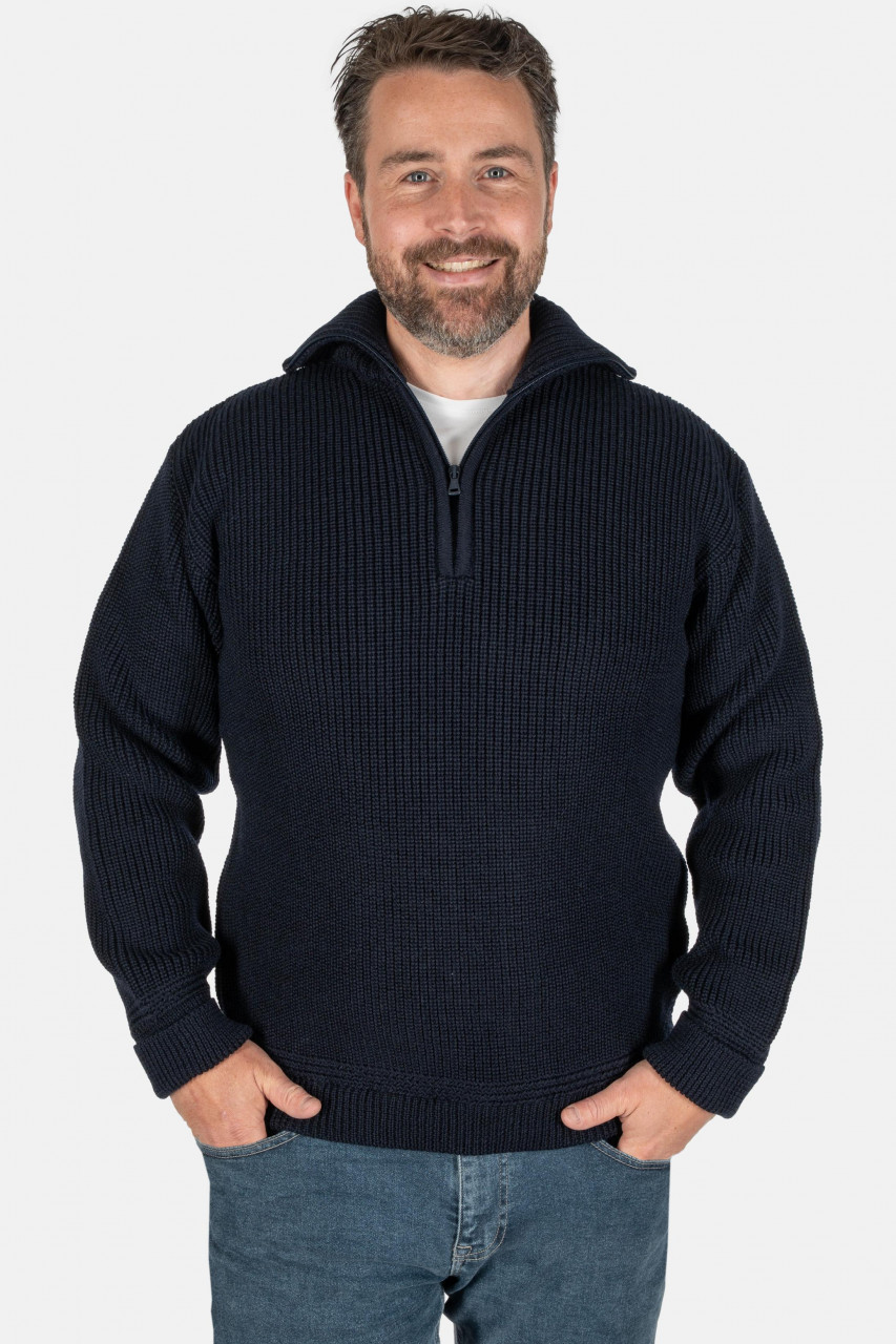 Troyer Hanseheld Wolle Herren Blau