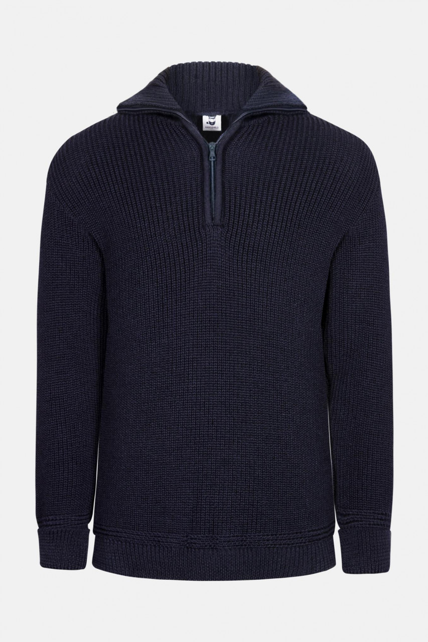 Troyer Herren Wolle Blau
