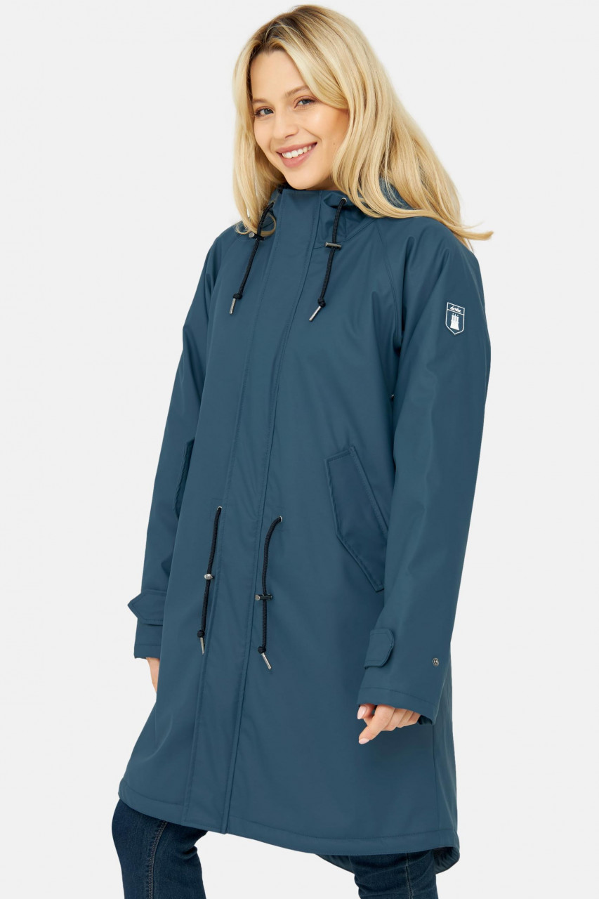 Derbe Friese Tidaholm Damen Regenjacke Blau Gefüttert Orion Blue
