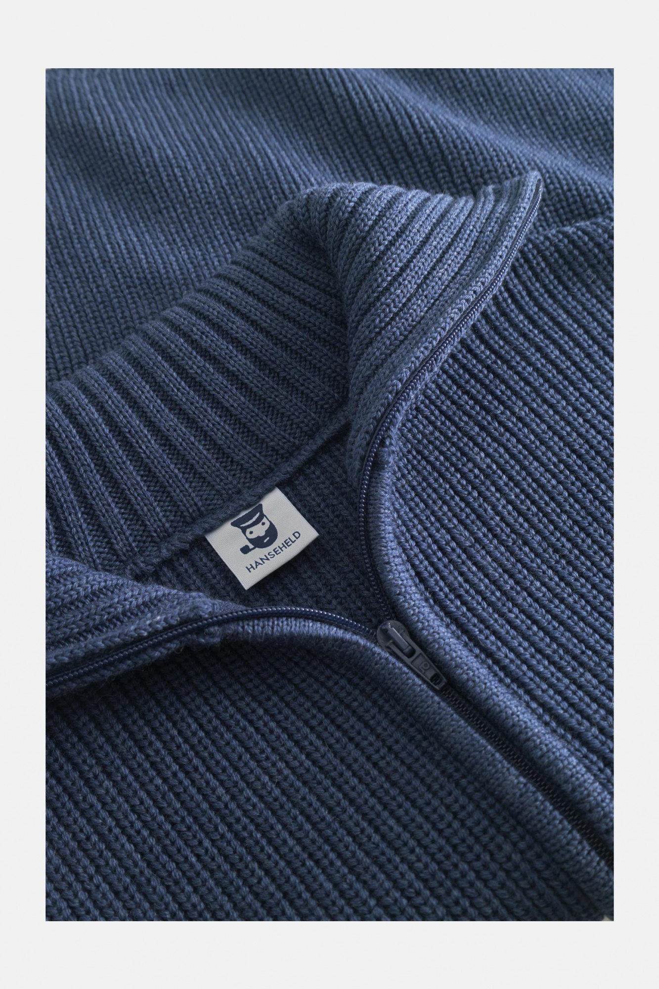 Troyer Merino Jeans Blau GOTS