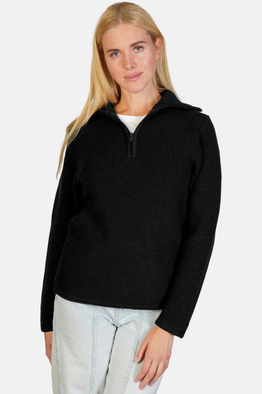 Troyer Damen Wolle Schwarz