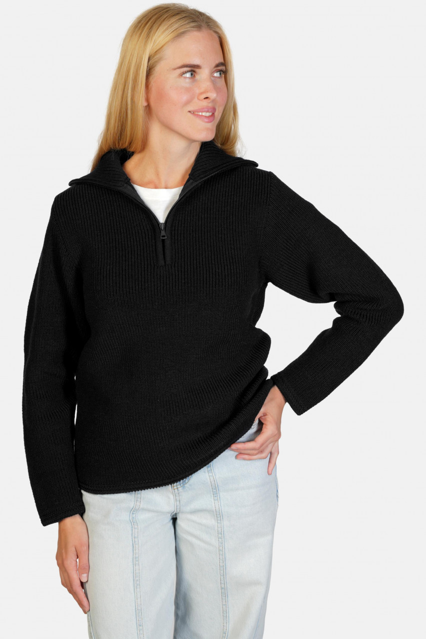 Troyer Damen Wolle Schwarz