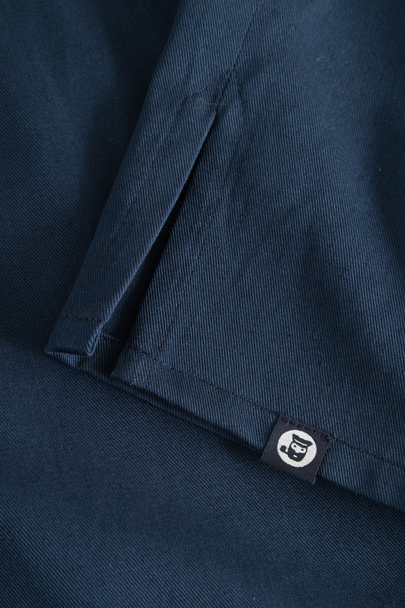 Hanseheld Fischerhemd Blau Uni GOTS Organic