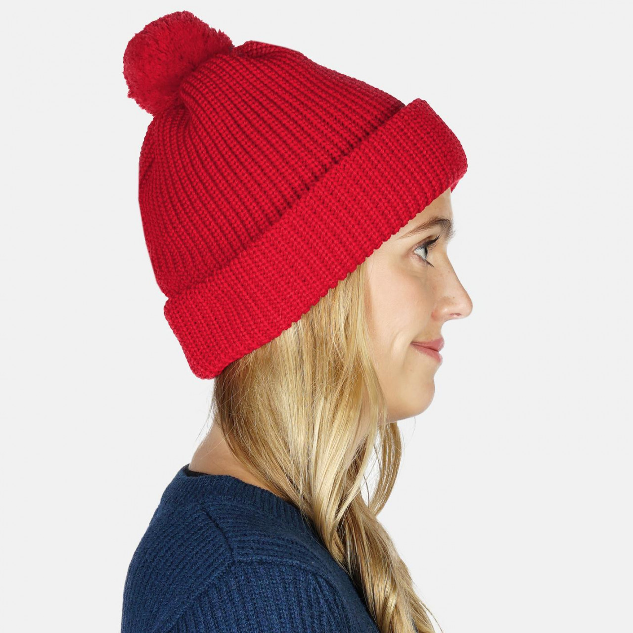 Pudelmütze Rot Hanseheld Bommelmütze