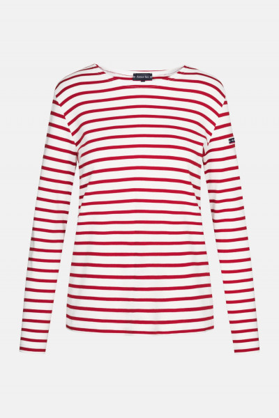 Armor Lux Lesconil weiß-rot Damen Streifenshirt