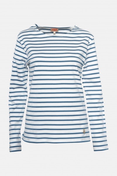 Armor Lux Damen Streifenshirt Weiß Petrol Mariniere Heritage