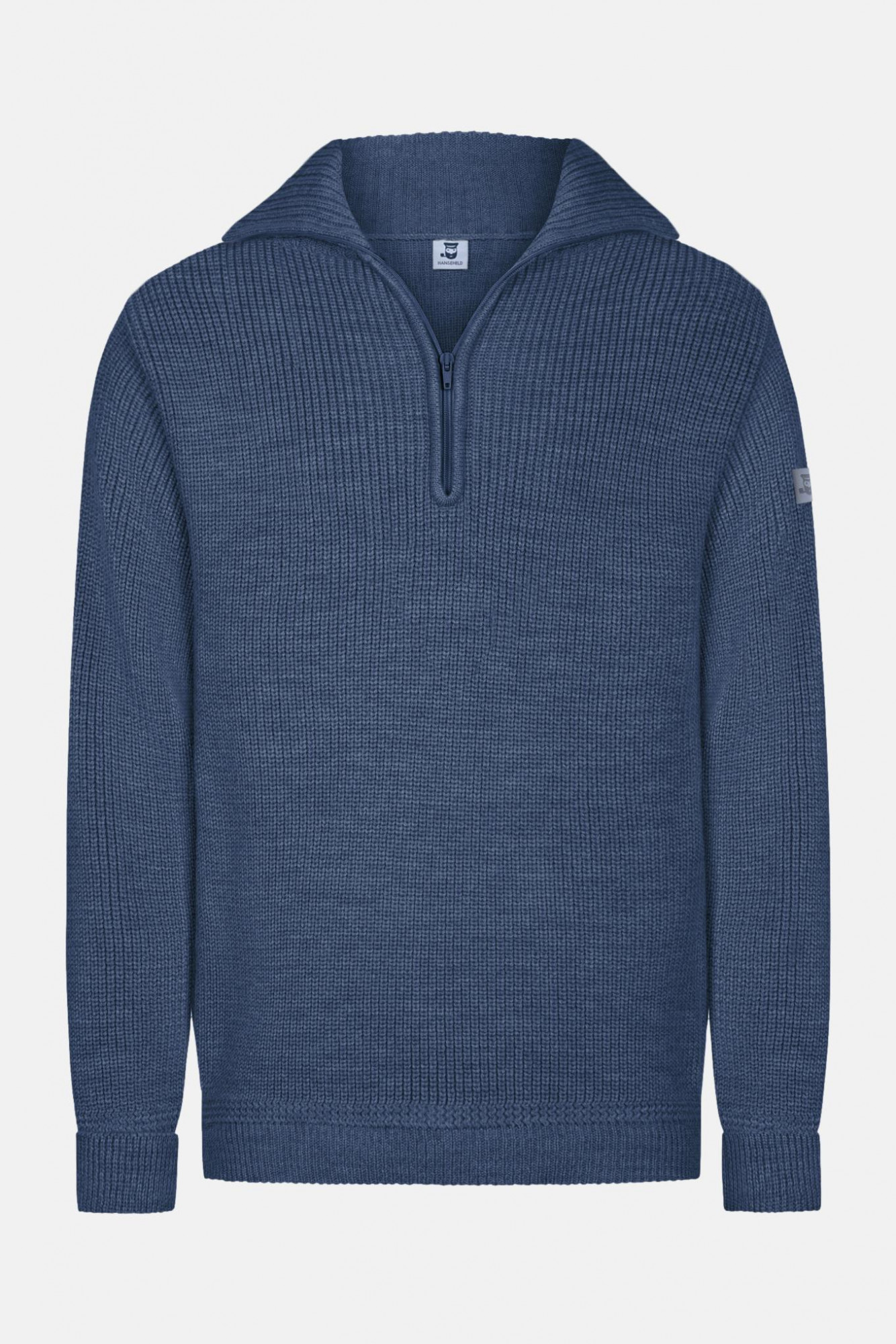 Troyer Merino Jeans Blau GOTS