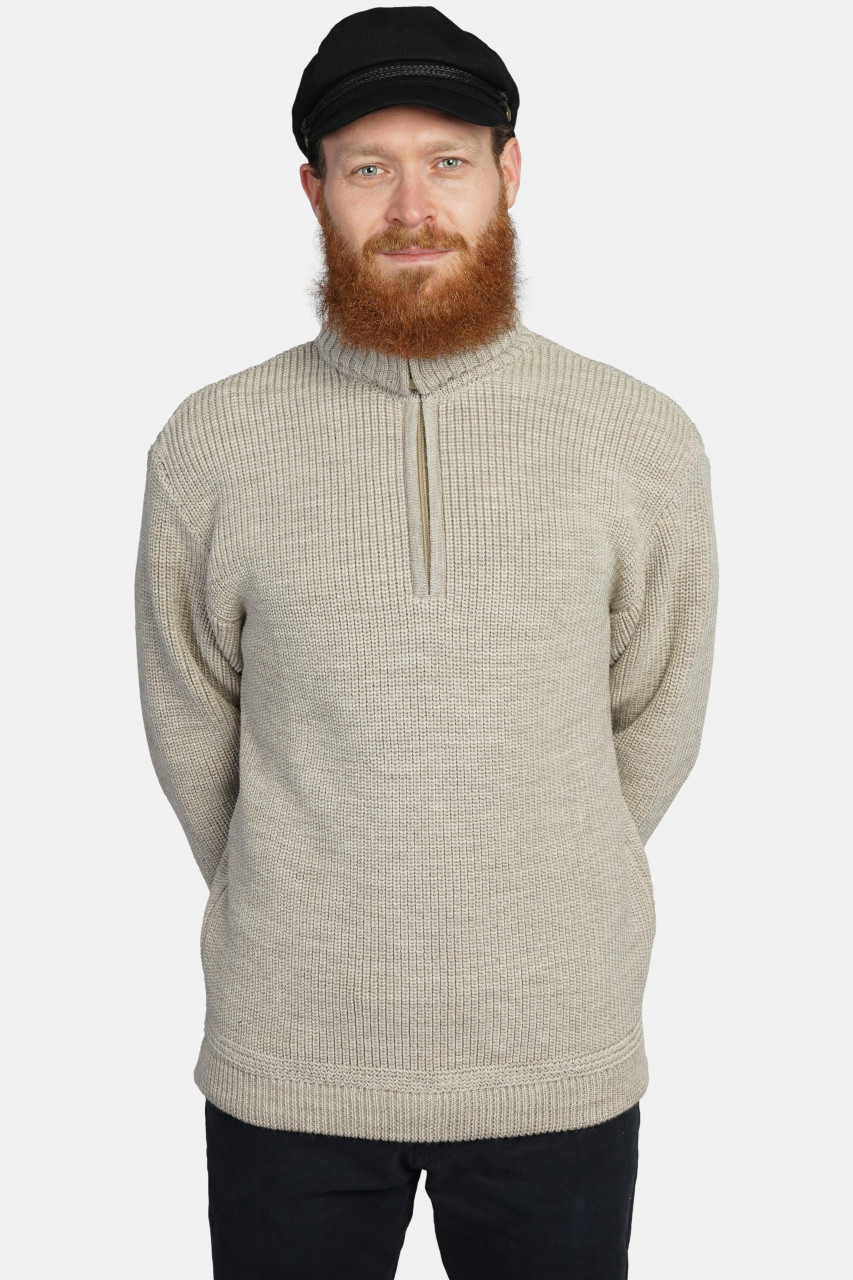 Troyer Hanseheld Wolle Herren Beige