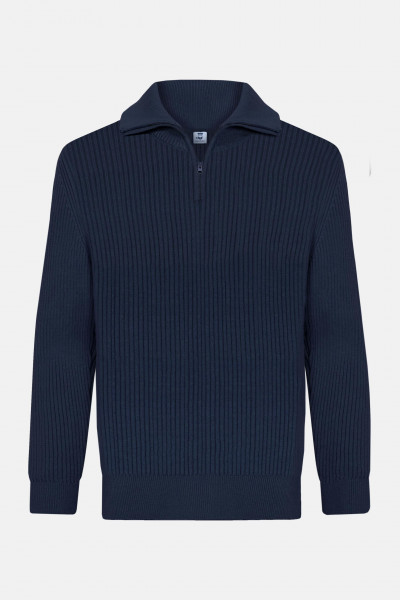 Hanseheld Troyer Baumwolle Blau GOTS Herren Troyer-Pullover Bio