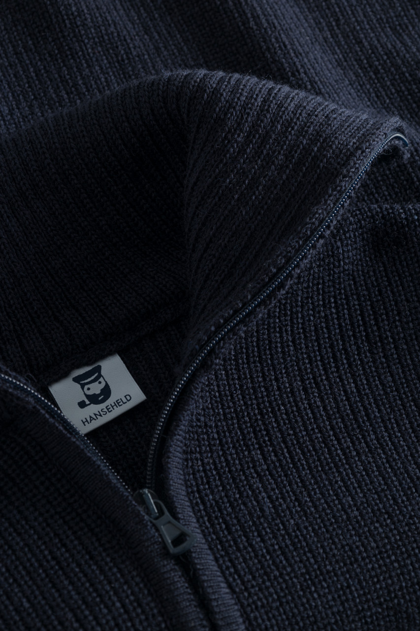 Damen Troyer Hanseheld Schurwolle Marine-Blau