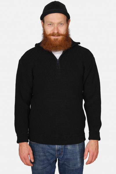 Troyer Hanseheld Wolle Herren Schwarz