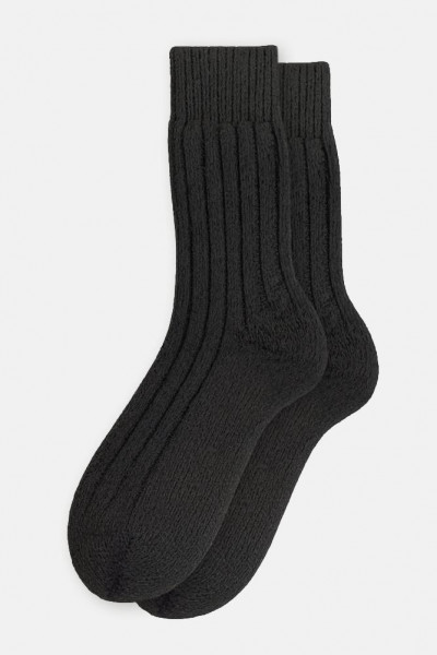 Schafwollsocke Leuchtfeuer Schwarz