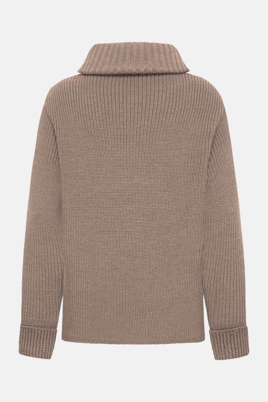 Damen Troyer Hanseheld Merino Sand Beige GOTS Organic