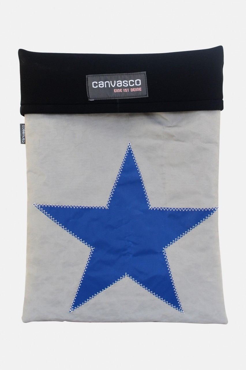 Canvasco Laptop 15 Tasche Stern Grau-Blau
